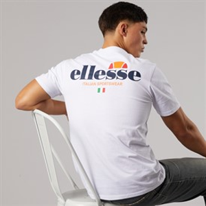 Ellesse Mens Georgio Back Logo T-Shirt White