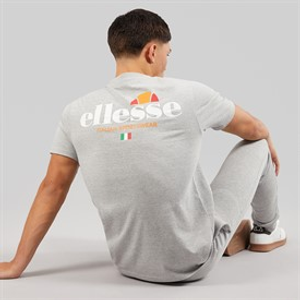 Ellesse Mens Georgio Back Logo T-Shirt Grey Marl