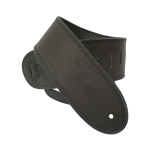 DSL 3.5" Rolled Edge Premium Guitar Strap - Black