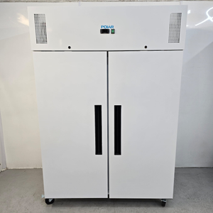 New B Grade Polar Upright Double Door Fridge 1200 Litre White CC663