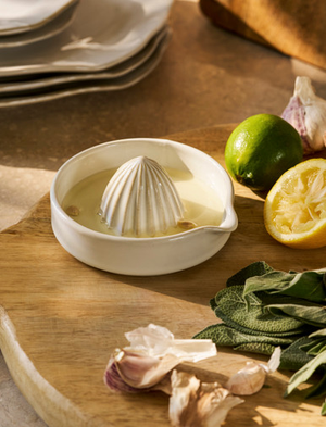 Ithaca Lemon Squeezer - Stoneware, White