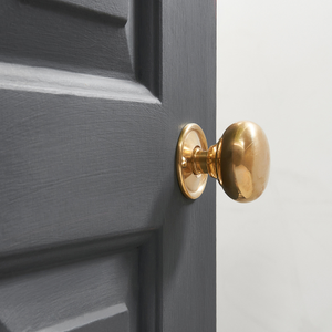 Cottage Bun Door Knobs (Pair) - Polished Brass
