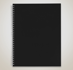 Remark Large Soft Cover 5-Subject Spiral Notebook - Black