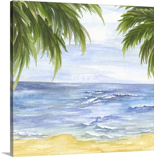 Beach and Palm Fronds II