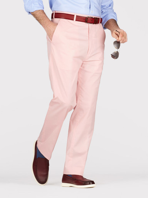 Pink Lightweight Tropical Chinos