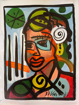 1980s Peter Keil Original Abstract Painting