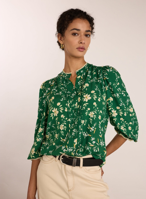 Natalia Printed Blouse - UK 10 | EU 36 | US 06 / Emerald Floral