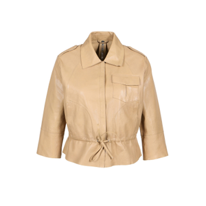 Leather Jacket With Three-Quarter Sleeve (M)
