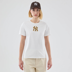 New York Yankees Womens MLB Infill White T-shirt