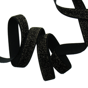 Ruban velours lurex - Noir