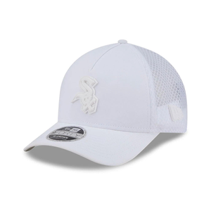 Chicago White Sox MLB Badged White 9FORTY M-Crown A-Frame Trucker Cap