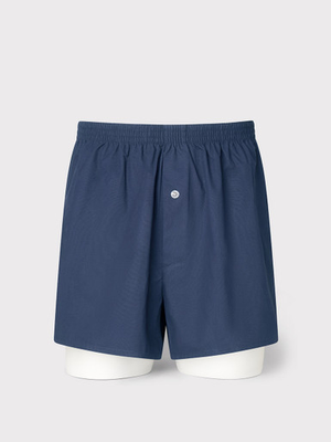 100% Cotton Blue Boxer Short (2 Pack)