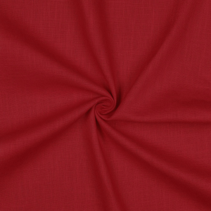 Tissu lin coton lavé - Rouge