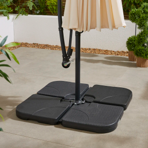 15L 4pc Water Parasol Base - Black