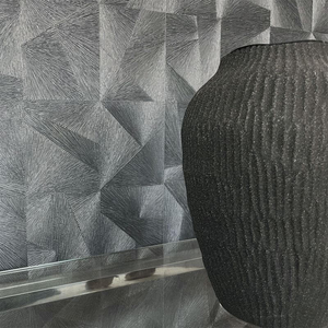 Belmont House Ziggy Abstract Thames Blue Metallic Wallpaper - BH20
