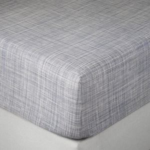 FINLEY NAVY Double Fitted Sheet