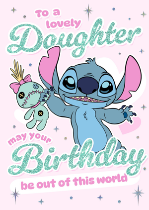Disney Lilo And Stitch Daughter Out Of This World Birthday Card