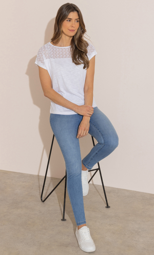 Full Length Pull On Jeggings - Light Blue
