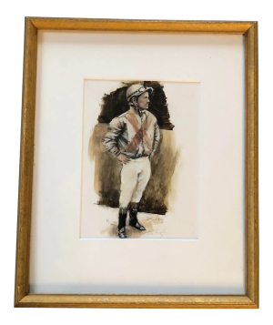 Original Stephen Heigh “Jockey” Illustration Painting