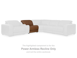 Default Title Magic Man Caramel Power Armless Recliner   PCU1070031