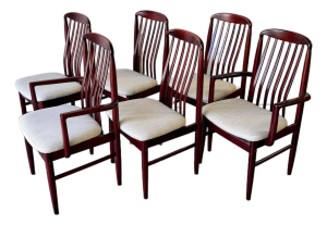 Mid 20th Century Benny Linden Rosewood Dining Chairs – Set of 6 Mid-Century Modern Scandinavian Design