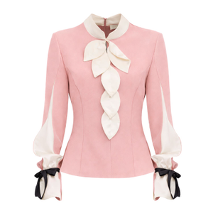Elegant Fitted Blouse – Pale Pink (XL)
