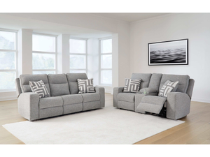 Default Title Biscoe Pewter Power Reclining Living Room Set / 2pc (Online Special Price)