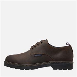 Ben Sherman Mens Dave Leather Shoes Dark Brown