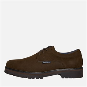 Ben Sherman Mens Chesterley Derby Shoes Brown Imi Suede