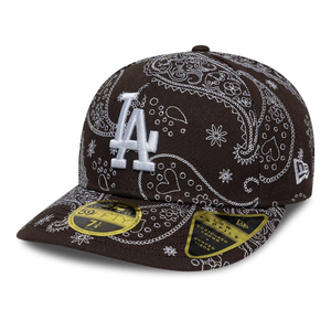 LA Dodgers MLB All Over Paisley Dark Brown Low Profile 59FIFTY Fitted Cap
