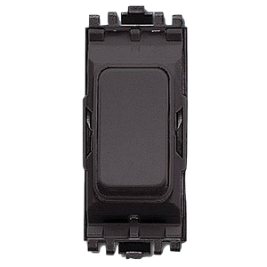 MK Electric K4893BLK Grid Plus Black 1 Module Intermediate Modular Switch 20A