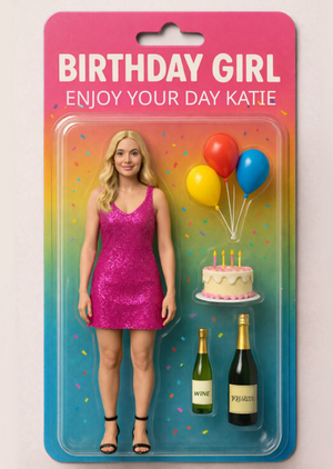 Birthday Girl Enjoy Your Day Face Swap Doll Card