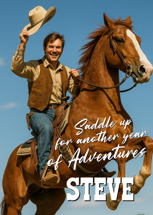 Another Year Of Adventures Face Swap Cowboy Card