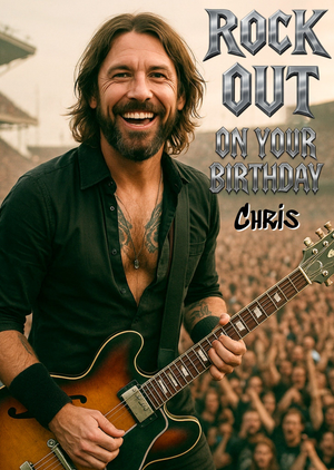 Rock Out On Your Birthday Face Swap Card