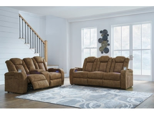 Default Title Wolfridge Brown Power Reclining Sofa and Loveseat (Online Special Price)