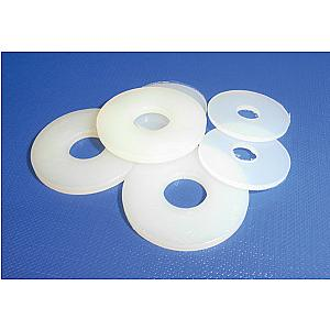 M6 x 18 x 1.6 Nylon 66 natural white penny washers