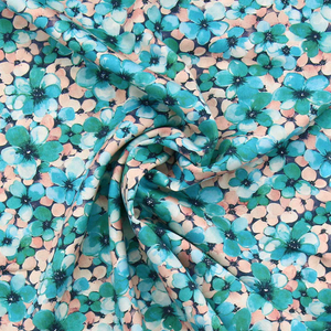 Tissu viscose Anémone - Bleu tiffany