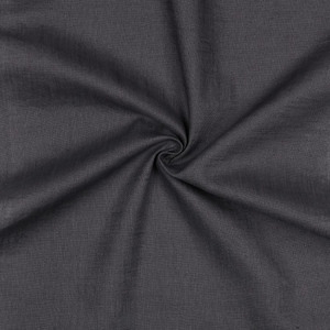 Tissu lin coton lavé - Gris anthracite