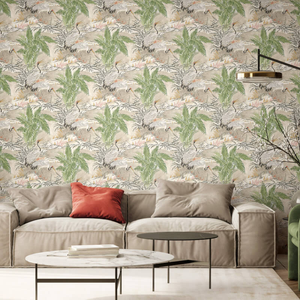 Ohpopsi Kansho Cranes Porcelain Wallpaper - HAN50134W