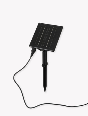 Festoon Lights Cylinder Solar 10 Bulbs - Black