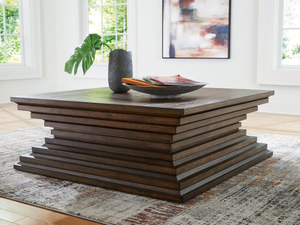 Default Title Hannodream Warm Brown Square Cocktail Table