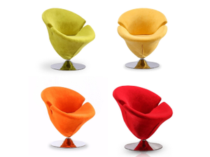 Tulip Swivel Accent Chair (set of 4) in Multi Color