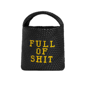 Black Bucket Woven Full Of Shit Bag