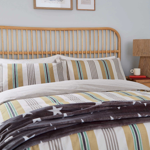 Huntington Stripe Duvet Cover SET, Amber
