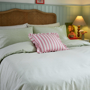 Gingham Print Duvet Cover SET, Green