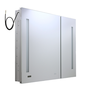 Milano Ossa - Modern LED Anti-Fog LED Mirrored Cabinet - 900mm x 750mm