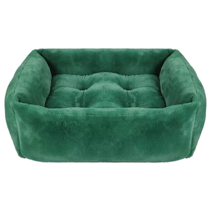 Rosewood Green Faux Fur Pet Bed for Dogs and Cats (Medium)