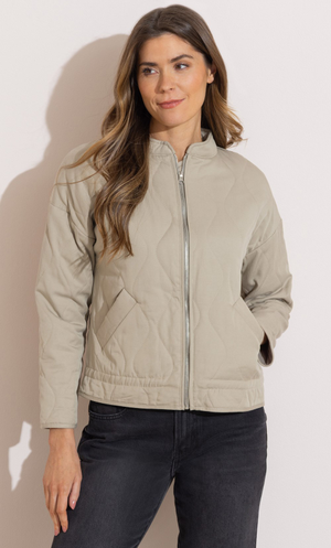 Lightweight Quilted Jacket - Light Khaki