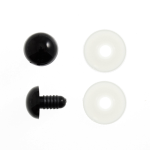 Lot de 8 yeux de sécurité 9 mm - Noir