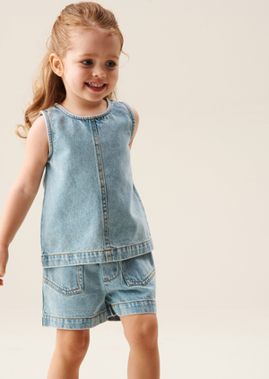 Sienna Denim Top & Short Set